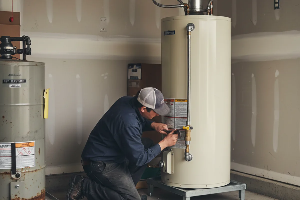 Water heater and shutoff valve replacement in Peapack